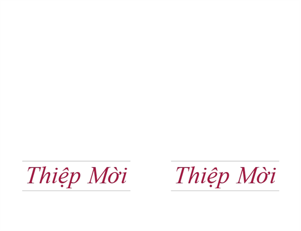 Thiệp mời lịch thiệp