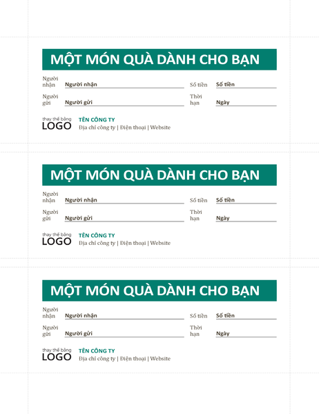 Phiếu quà tặng Phiếu quà tặng