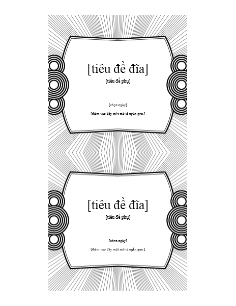 Nhãn Chèn CD (phù hợp với giấy Avery 693) Nhãn Chèn CD (phù hợp với giấy Avery 693)