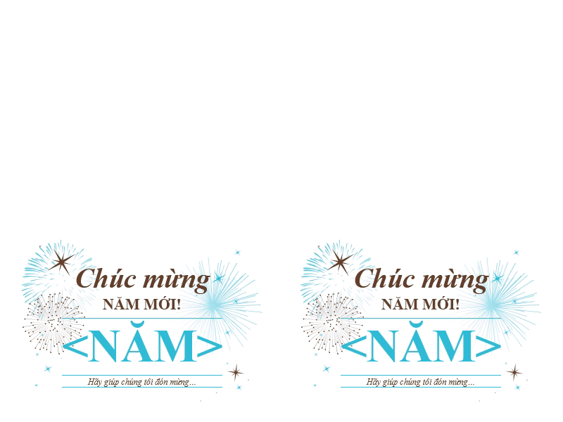Thư mời dự tiệc Năm Mới (dùng với giấy Avery 3268) Thư mời dự tiệc Năm Mới (dùng với giấy Avery 3268)