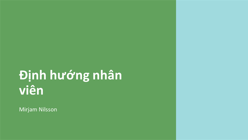 Bản trình bày định hướng cho nhân viên Bản trình bày định hướng cho nhân viên