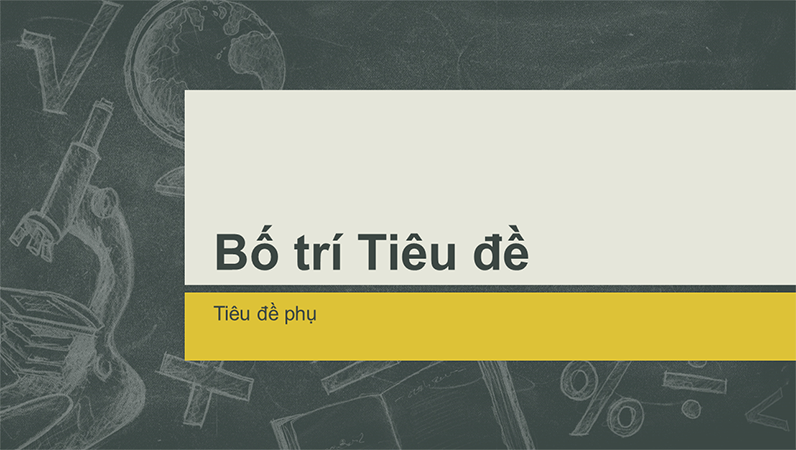 Thiết kế minh họa trên bảng đen, bản trình bày chủ đề giáo dục (màn hình rộng)
