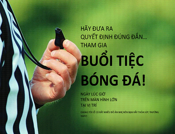 Tờ bướm tiệc bóng đá Tờ bướm tiệc bóng đá