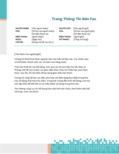 Thông tin bản fax với kỹ thuật tối giản Thông tin bản fax với kỹ thuật tối giản