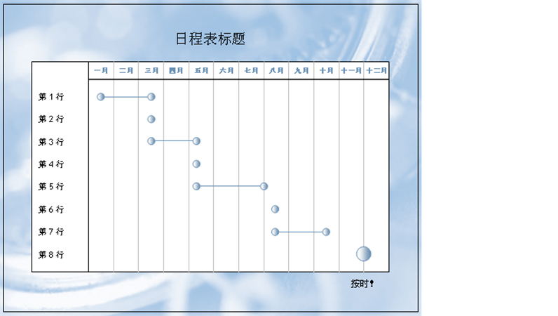为期十二个月的多层项目日程表 为期十二个月的多层项目日程表