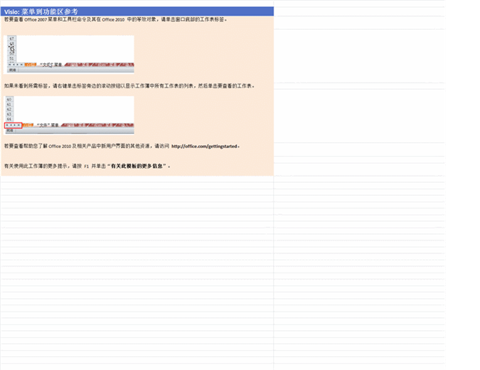 Visio 2010:菜单到功能区参考工作簿 Visio 2010:菜单到功能区参考工作簿
