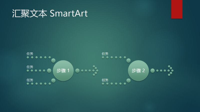 流程图(汇聚文本,绿色气泡设计,宽屏) 流程图(汇聚文本,绿色气泡设计,宽屏)