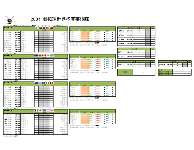 2007 橄榄球世界杯赛事追踪 2007 橄榄球世界杯赛事追踪