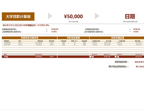 大学生贷款计算器